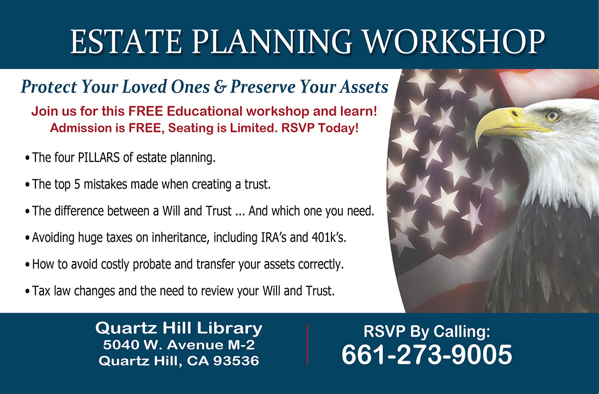 Palmdale Estate Planning Workship